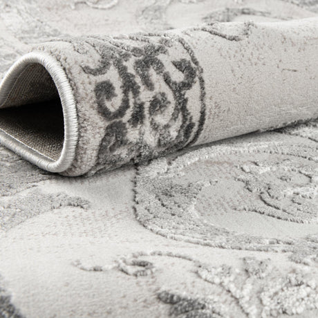 Gray 2' x 6' Finsbury Runner Area Rug 60% Polypropylene & 40% Polyester Contemporary Carpet for Living Rooms, Dining, Offices for Sale at Rug Engine