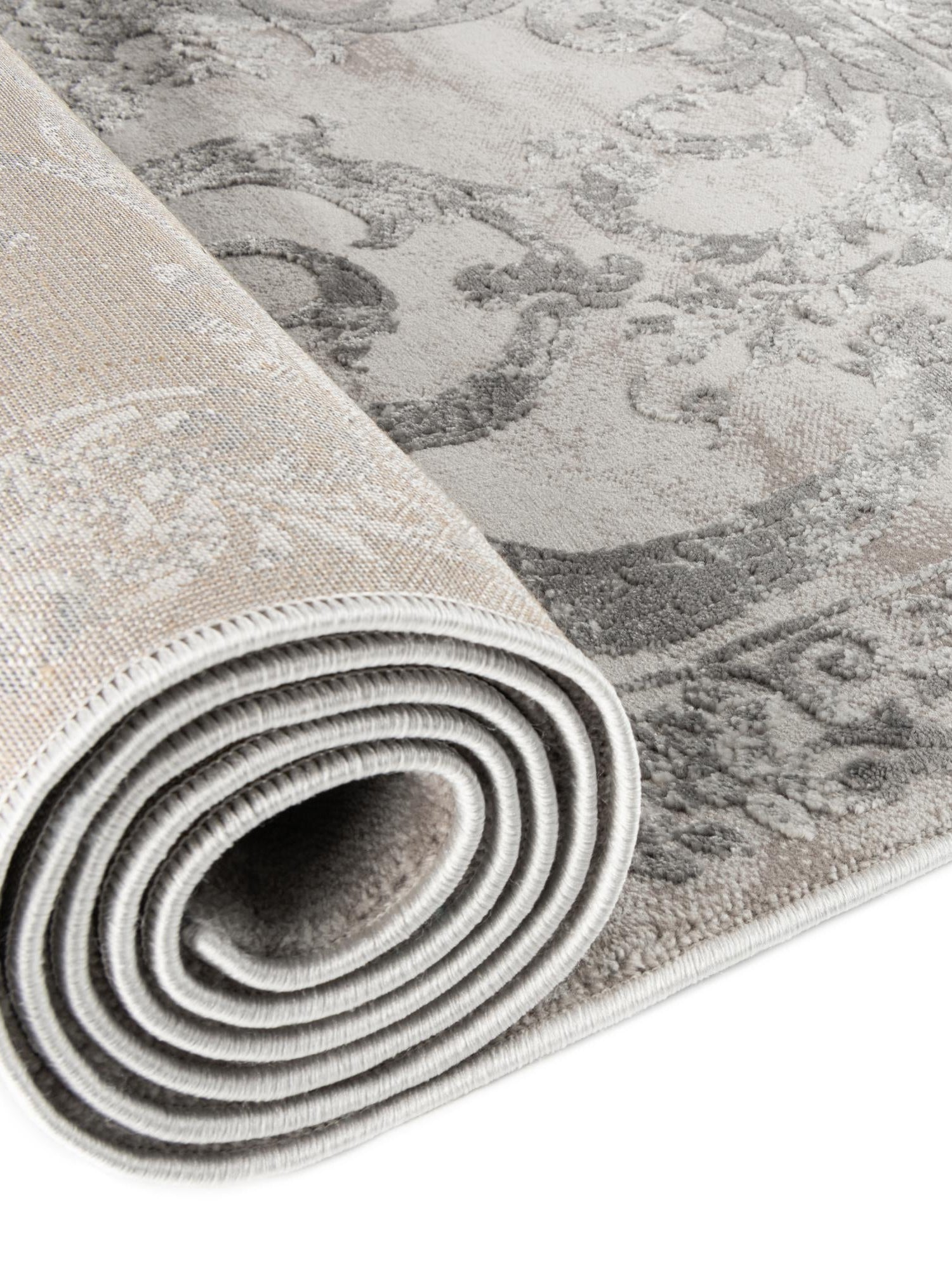 Gray 2' x 9' 10 Finsbury Runner Area Rug 60% Polypropylene & 40% Polyester Contemporary Carpet for Living Rooms, Dining, Offices for Sale at Rug Engine