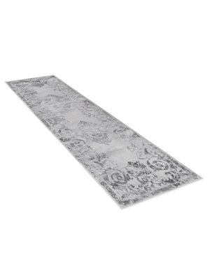 Gray 2' x 6' Finsbury Runner Area Rug 60% Polypropylene & 40% Polyester Contemporary Carpet for Living Rooms, Dining, Offices for Sale at Rug Engine