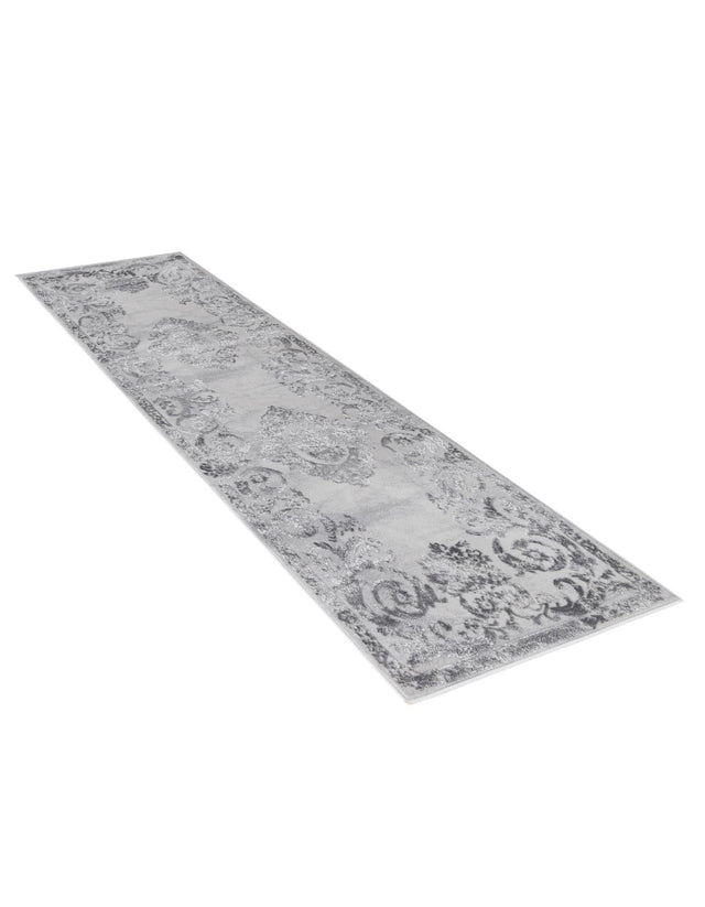 Gray 2' x 6' Finsbury Runner Area Rug 60% Polypropylene & 40% Polyester Contemporary Carpet for Living Rooms, Dining, Offices for Sale at Rug Engine