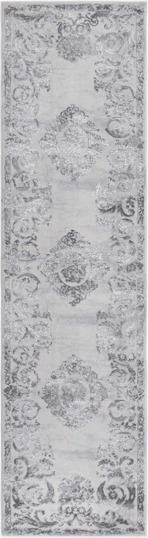 Gray 2' x 8' Finsbury Runner Area Rug 60% Polypropylene & 40% Polyester Contemporary Carpet for Living Rooms, Dining, Offices for Sale at Rug Engine