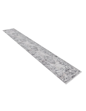 Gray 2' 7 x 12' Finsbury Runner Area Rug 60% Polypropylene & 40% Polyester Contemporary Carpet for Living Rooms, Dining, Offices for Sale at Rug Engine