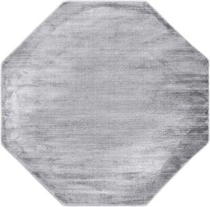 Gray 5' 3 x 5' 3 Finsbury Octagon Area Rug 60% Polypropylene & 40% Polyester Contemporary Carpet for Living Rooms, Dining, Offices for Sale at Rug Engine