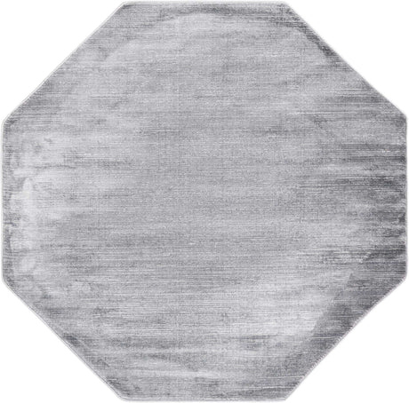 Gray 5' 3 x 5' 3 Finsbury Octagon Area Rug 60% Polypropylene & 40% Polyester Contemporary Carpet for Living Rooms, Dining, Offices for Sale at Rug Engine
