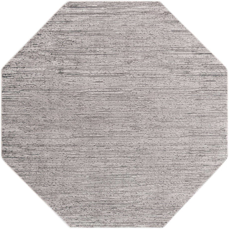 Gray 7' 10 x 7' 10 Finsbury Octagon Area Rug 60% Polypropylene & 40% Polyester Contemporary Carpet for Living Rooms, Dining, Offices for Sale at Rug Engine