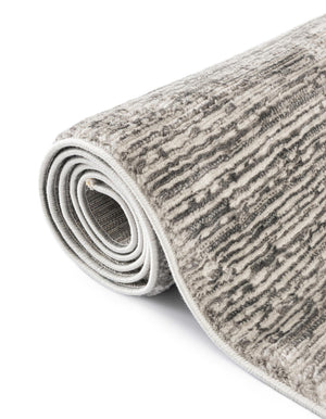 Gray 2' x 6' Finsbury Runner Area Rug 60% Polypropylene & 40% Polyester Contemporary Carpet for Living Rooms, Dining, Offices for Sale at Rug Engine