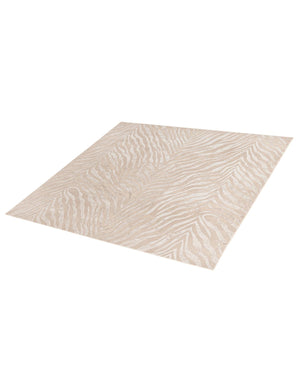 Ivory Beige 7' 10 x 7' 10 Finsbury Square Area Rug 60% Polypropylene & 40% Polyester Contemporary Carpet for Living Rooms, Dining, Offices for Sale at Rug Engine