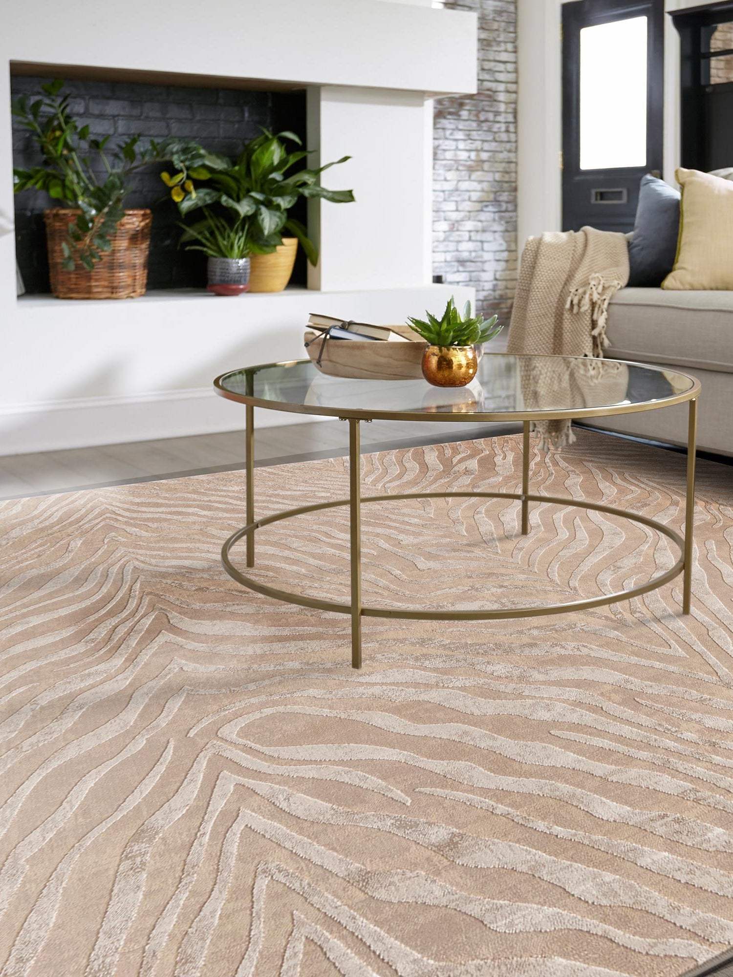 Ivory Beige 10' x 10' Finsbury Square Area Rug 60% Polypropylene & 40% Polyester Contemporary Carpet for Living Rooms, Dining, Offices for Sale at Rug Engine
