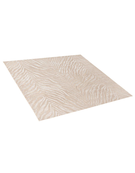 Ivory Beige 7' 10 x 7' 10 Finsbury Square Area Rug 60% Polypropylene & 40% Polyester Contemporary Carpet for Living Rooms, Dining, Offices for Sale at Rug Engine