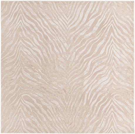 Ivory Beige 7' 10 x 7' 10 Finsbury Square Area Rug 60% Polypropylene & 40% Polyester Contemporary Carpet for Living Rooms, Dining, Offices for Sale at Rug Engine