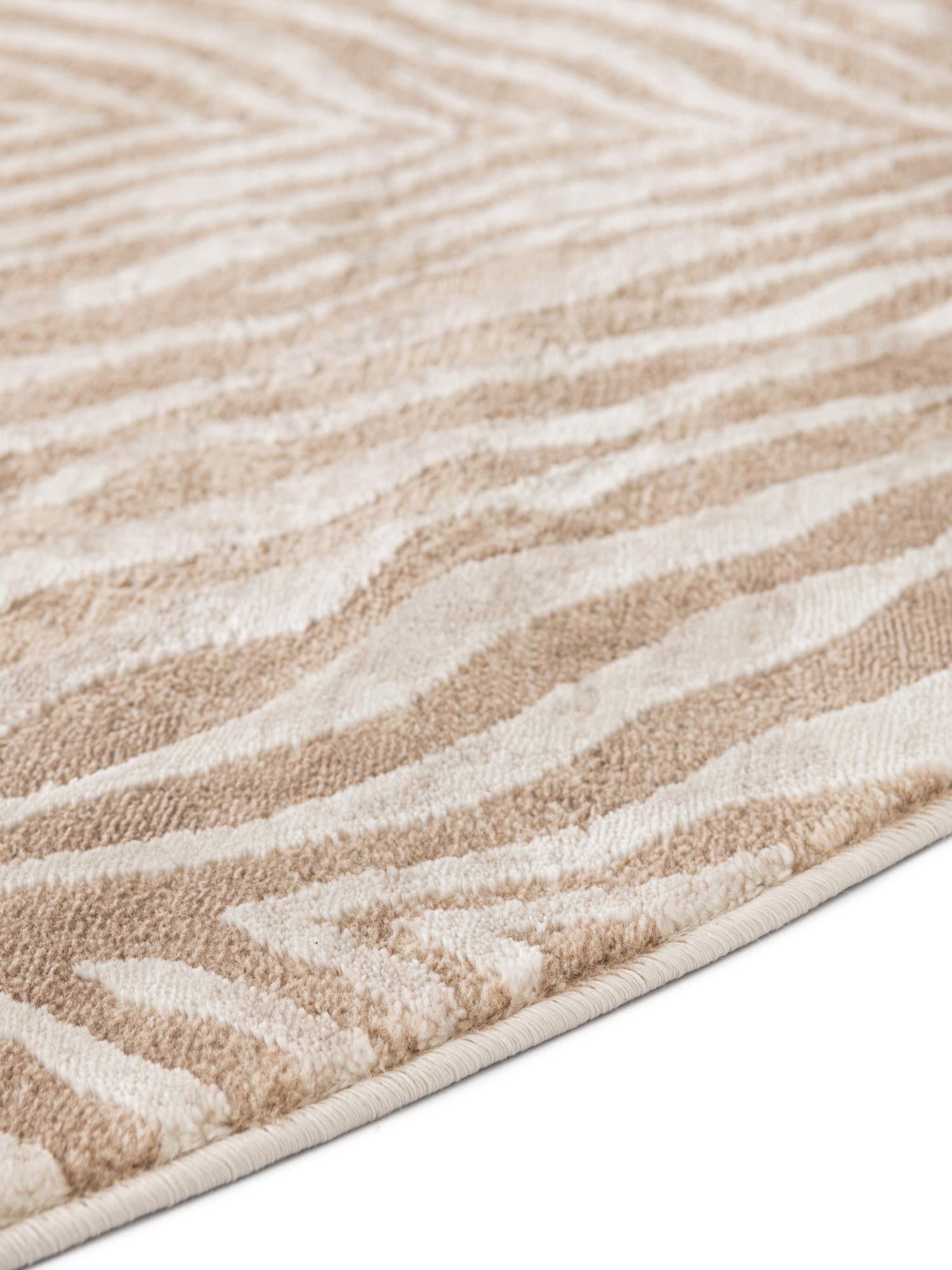 Ivory Beige 7' 10 x 10' Finsbury Oval Area Rug 60% Polypropylene & 40% Polyester Contemporary Carpet for Living Rooms, Dining, Offices for Sale at Rug Engine