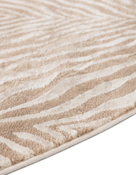 Ivory Beige 7' 10 x 10' Finsbury Oval Area Rug 60% Polypropylene & 40% Polyester Contemporary Carpet for Living Rooms, Dining, Offices for Sale at Rug Engine