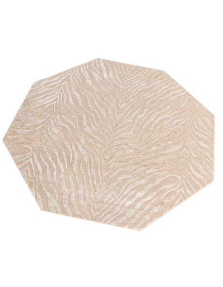 Ivory Beige 7' 10 x 7' 10 Finsbury Octagon Area Rug 60% Polypropylene & 40% Polyester Contemporary Carpet for Living Rooms, Dining, Offices for Sale at Rug Engine