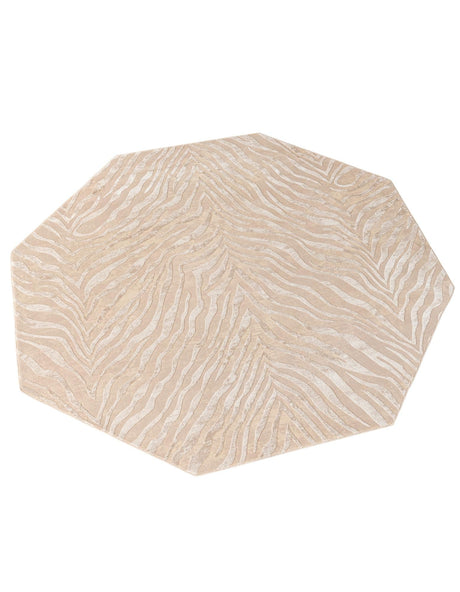Ivory Beige 7' 10 x 7' 10 Finsbury Octagon Area Rug 60% Polypropylene & 40% Polyester Contemporary Carpet for Living Rooms, Dining, Offices for Sale at Rug Engine