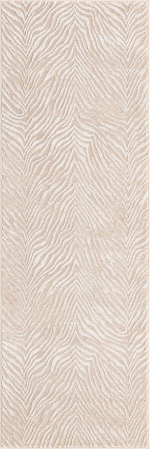 Ivory Beige 2' x 6' Finsbury Runner Area Rug 60% Polypropylene & 40% Polyester Contemporary Carpet for Living Rooms, Dining, Offices for Sale at Rug Engine