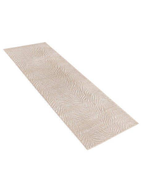 Ivory Beige 2' x 6' Finsbury Runner Area Rug 60% Polypropylene & 40% Polyester Contemporary Carpet for Living Rooms, Dining, Offices for Sale at Rug Engine