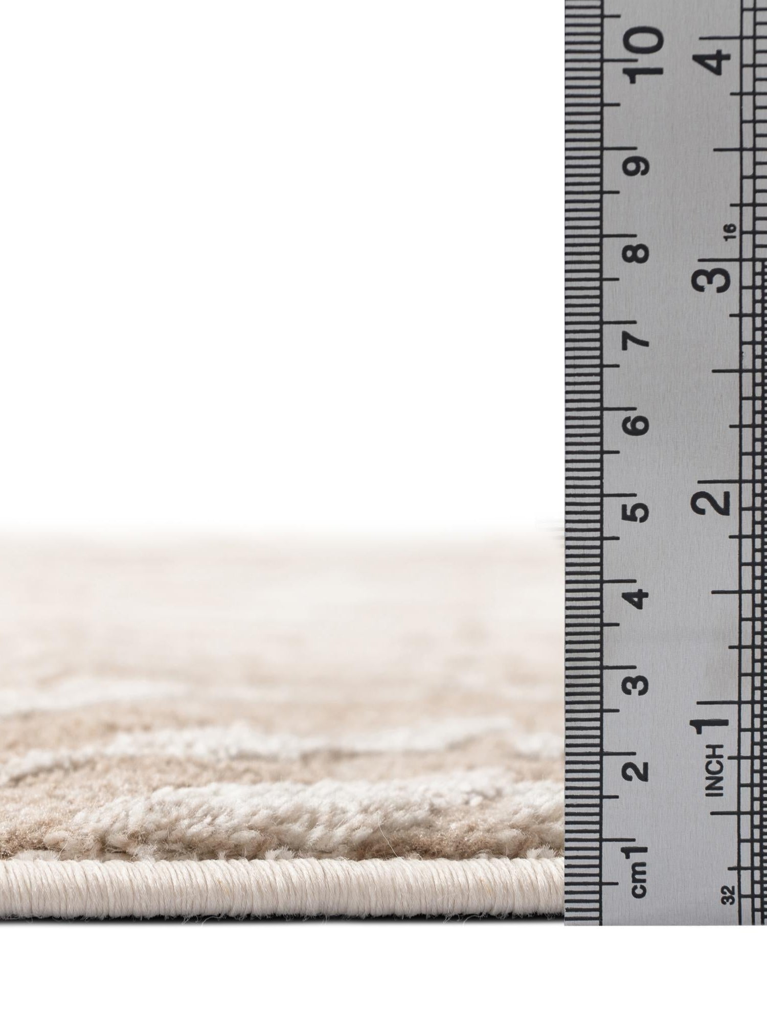 Ivory Beige 2' 7 x 12' Finsbury Runner Area Rug 60% Polypropylene & 40% Polyester Contemporary Carpet for Living Rooms, Dining, Offices for Sale at Rug Engine