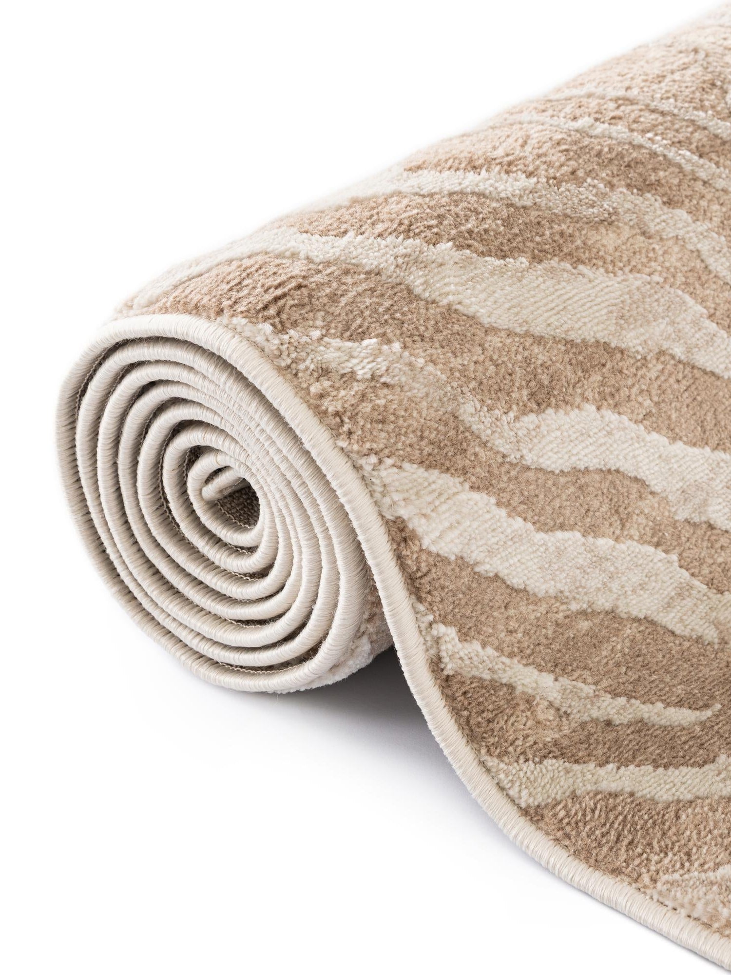 Ivory Beige 2' 7 x 12' Finsbury Runner Area Rug 60% Polypropylene & 40% Polyester Contemporary Carpet for Living Rooms, Dining, Offices for Sale at Rug Engine
