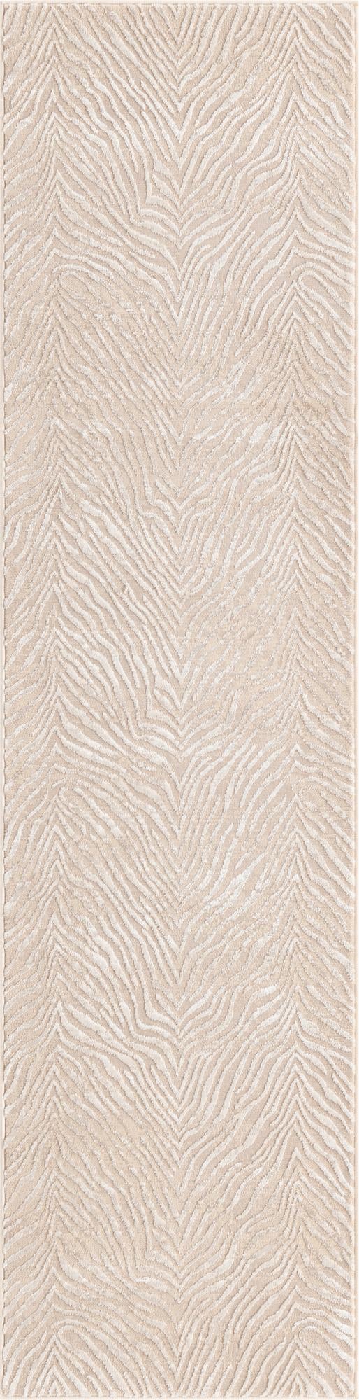 Ivory Beige 2' x 8' Finsbury Runner Area Rug 60% Polypropylene & 40% Polyester Contemporary Carpet for Living Rooms, Dining, Offices for Sale at Rug Engine