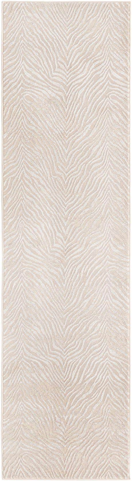 Ivory Beige 2' x 8' Finsbury Runner Area Rug 60% Polypropylene & 40% Polyester Contemporary Carpet for Living Rooms, Dining, Offices for Sale at Rug Engine