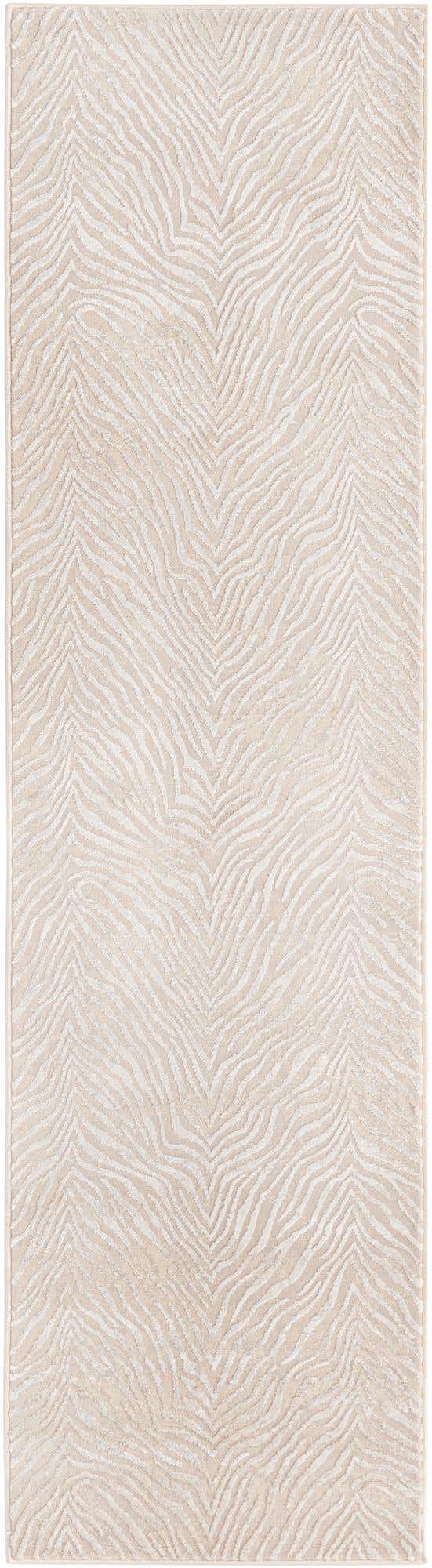 Ivory Beige 2' x 8' Finsbury Runner Area Rug 60% Polypropylene & 40% Polyester Contemporary Carpet for Living Rooms, Dining, Offices for Sale at Rug Engine