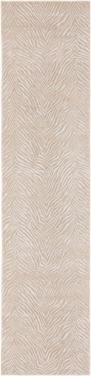 Ivory Beige 2' 7 x 12' Finsbury Runner Area Rug 60% Polypropylene & 40% Polyester Contemporary Carpet for Living Rooms, Dining, Offices for Sale at Rug Engine
