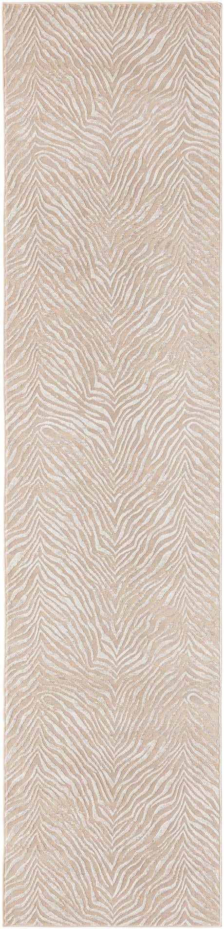 Ivory Beige 2' 7 x 12' Finsbury Runner Area Rug 60% Polypropylene & 40% Polyester Contemporary Carpet for Living Rooms, Dining, Offices for Sale at Rug Engine