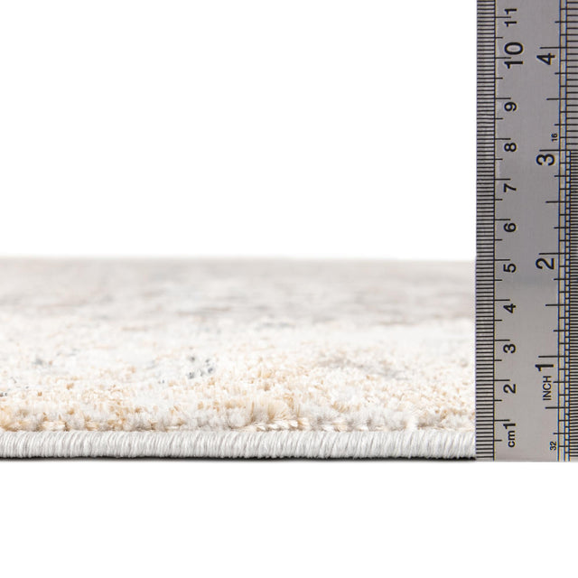 Ivory 5' 3 x 8' Highbury Rectangle Area Rug 60% Polypropylene & 40% Polyester With Jute Backing Vintage Distressed Traditional Carpet for Sale at Rug Engine