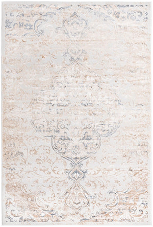 Ivory 5' 3 x 8' Highbury Rectangle Area Rug 60% Polypropylene & 40% Polyester With Jute Backing Vintage Distressed Traditional Carpet for Sale at Rug Engine
