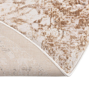Ivory 5' 3 x 8' Highbury Oval Area Rug 60% Polypropylene & 40% Polyester With Jute Backing Vintage Distressed Traditional Carpet for Sale at Rug Engine