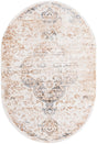 Ivory 5' 3 x 8' Highbury Oval Area Rug 60% Polypropylene & 40% Polyester With Jute Backing Vintage Distressed Traditional Carpet for Sale at Rug Engine