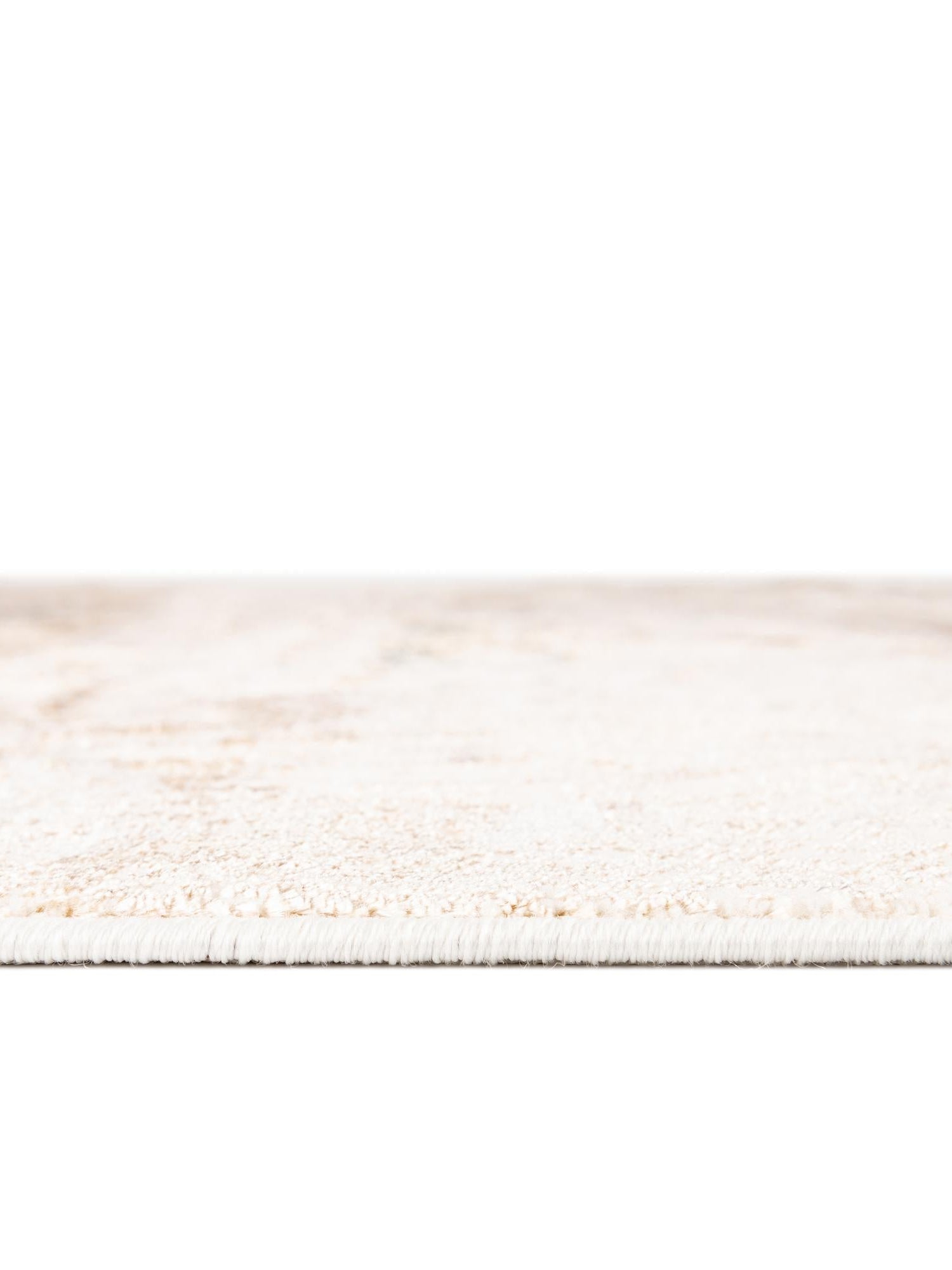 Cream 5' 3 x 8' Highbury Rectangle Area Rug 60% Polypropylene & 40% Polyester With Jute Backing Vintage Distressed Traditional Carpet for Sale at Rug Engine