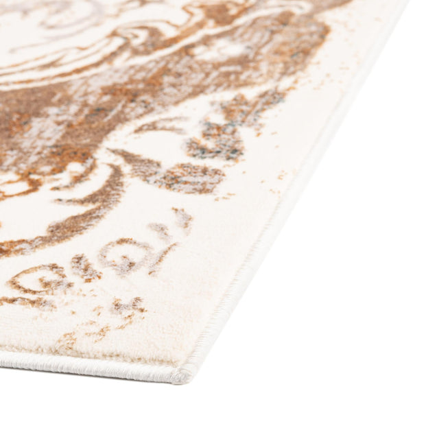 Cream 7' 10 x 7' 10 Highbury Octagon Area Rug 60% Polypropylene & 40% Polyester With Jute Backing Vintage Distressed Traditional Carpet for Sale at Rug Engine