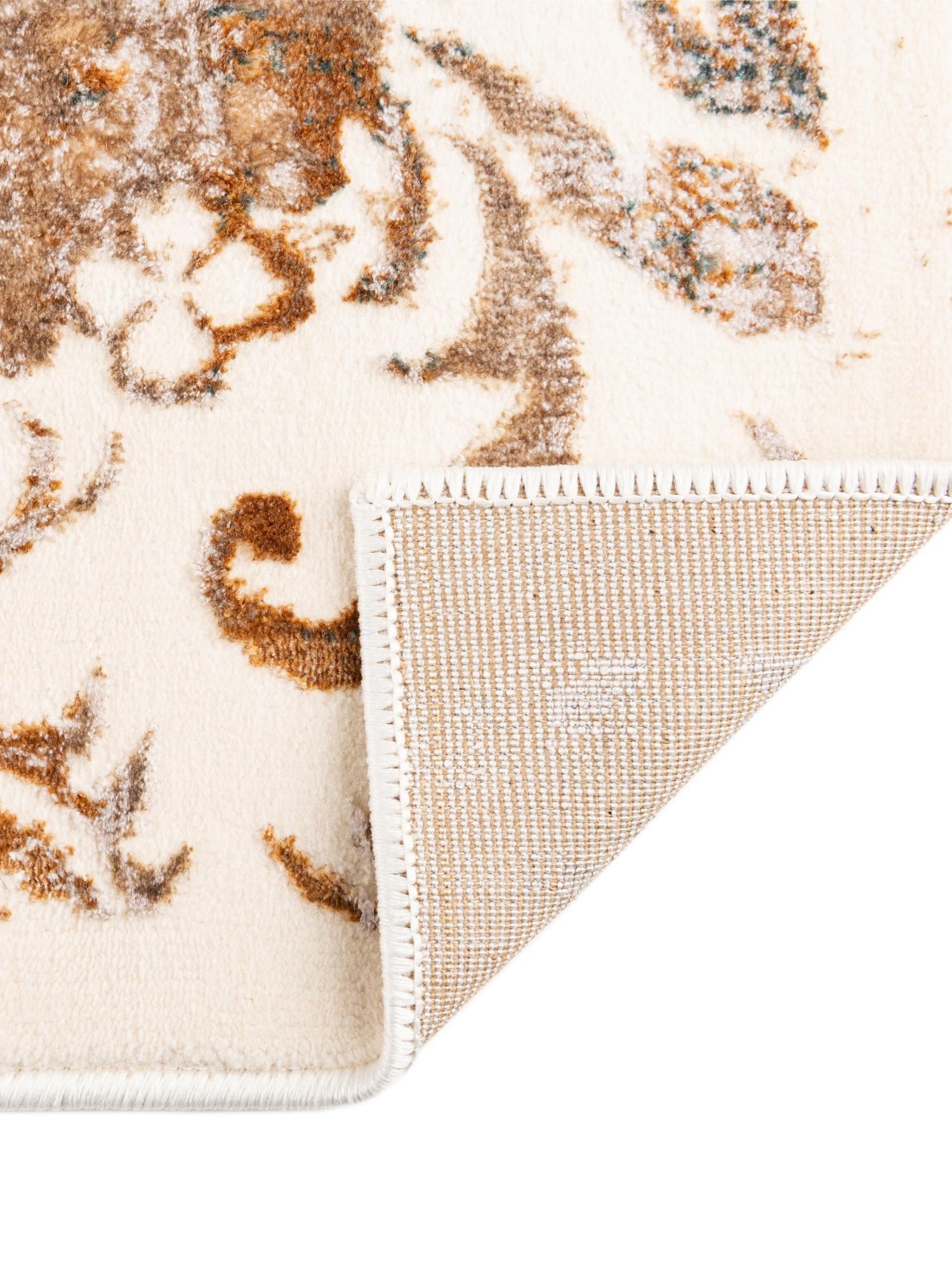 Cream 7' 10 x 7' 10 Highbury Octagon Area Rug 60% Polypropylene & 40% Polyester With Jute Backing Vintage Distressed Traditional Carpet for Sale at Rug Engine