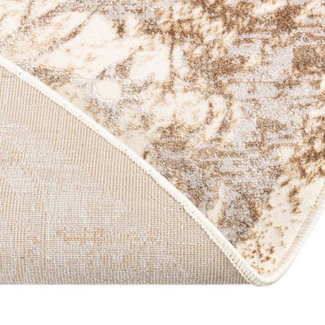 Cream 8' x 10' Highbury Oval Area Rug 60% Polypropylene & 40% Polyester With Jute Backing Vintage Distressed Traditional Carpet for Sale at Rug Engine