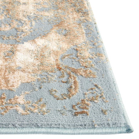 Teal 7' 10 x 7' 10 Highbury Octagon Area Rug 60% Polypropylene & 40% Polyester With Jute Backing Vintage Distressed Traditional Carpet for Sale at Rug Engine