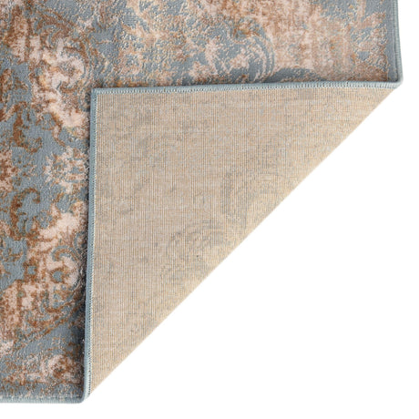 Teal 7' 10 x 7' 10 Highbury Octagon Area Rug 60% Polypropylene & 40% Polyester With Jute Backing Vintage Distressed Traditional Carpet for Sale at Rug Engine