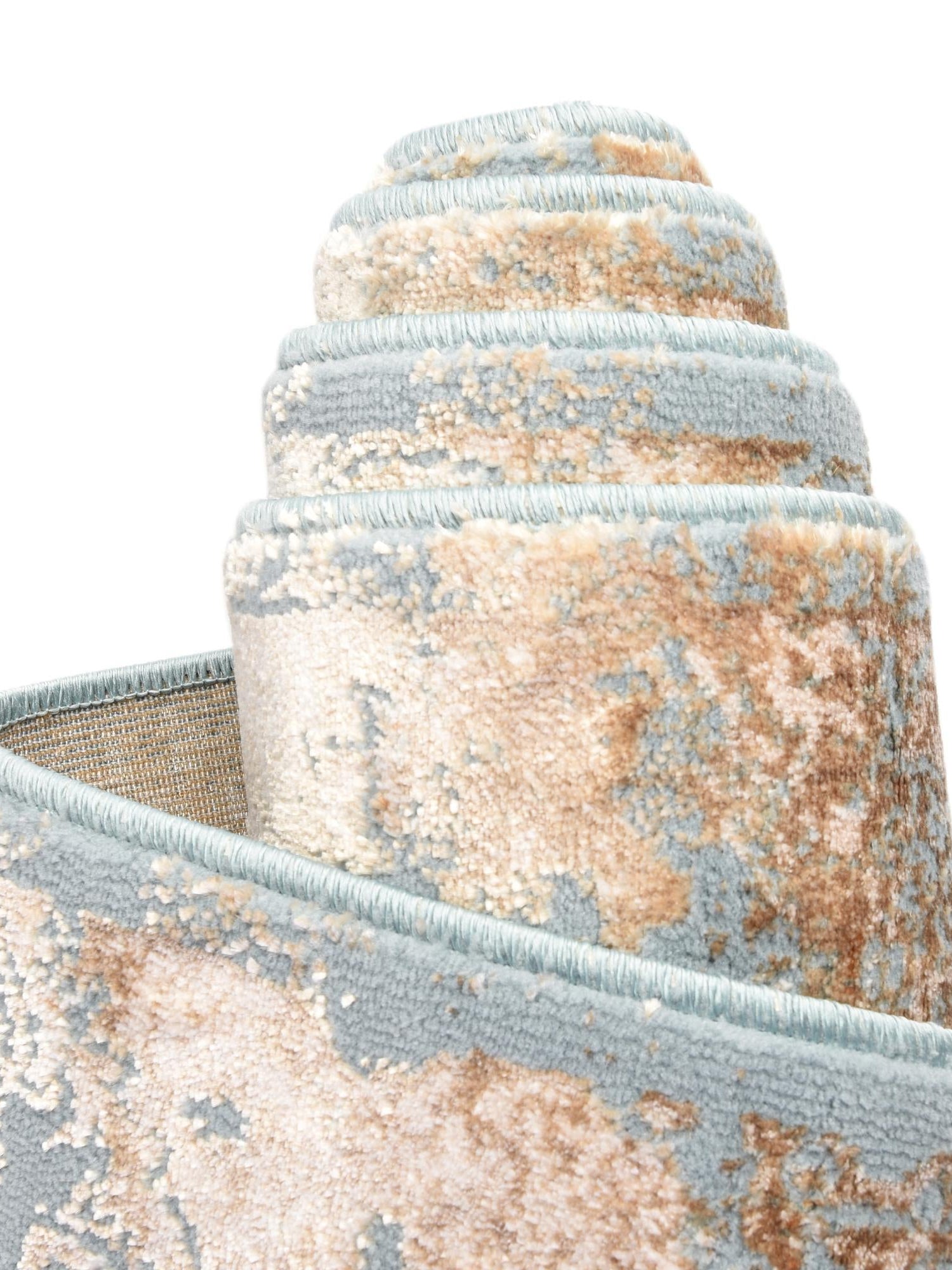 Teal 5' 3 x 8' Highbury Oval Area Rug 60% Polypropylene & 40% Polyester With Jute Backing Vintage Distressed Traditional Carpet for Sale at Rug Engine