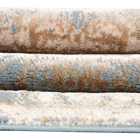 Teal 5' 3 x 8' Highbury Oval Area Rug 60% Polypropylene & 40% Polyester With Jute Backing Vintage Distressed Traditional Carpet for Sale at Rug Engine