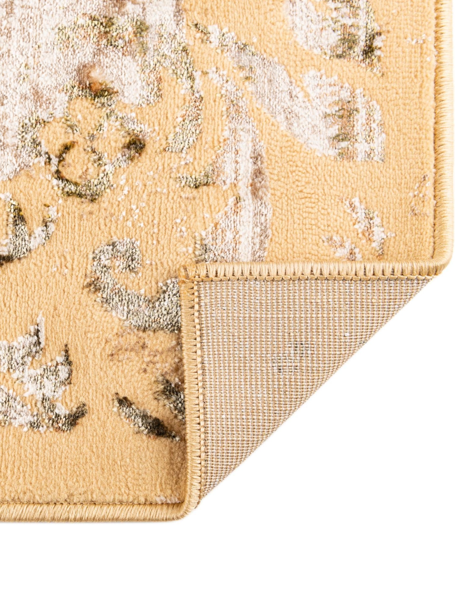 Yellow 7' x 10' Highbury Rectangle Area Rug 60% Polypropylene & 40% Polyester With Jute Backing Vintage Distressed Traditional Carpet for Sale at Rug Engine