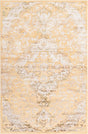 Yellow 5' 3 x 8' Highbury Rectangle Area Rug 60% Polypropylene & 40% Polyester With Jute Backing Vintage Distressed Traditional Carpet for Sale at Rug Engine