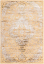 Yellow 4' x 6' Highbury Rectangle Area Rug 60% Polypropylene & 40% Polyester With Jute Backing Vintage Distressed Traditional Carpet for Sale at Rug Engine