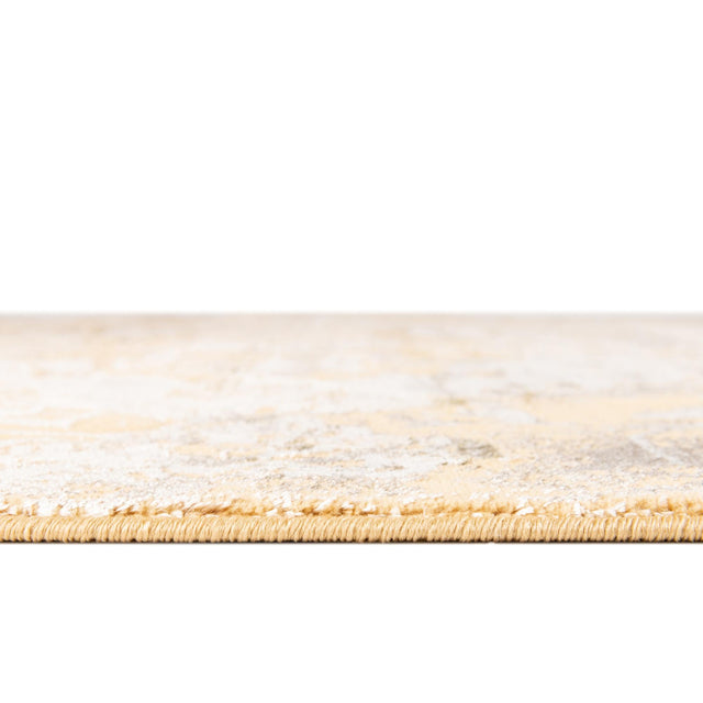 Yellow 7' 10 x 7' 10 Highbury Octagon Area Rug 60% Polypropylene & 40% Polyester With Jute Backing Vintage Distressed Traditional Carpet for Sale at Rug Engine
