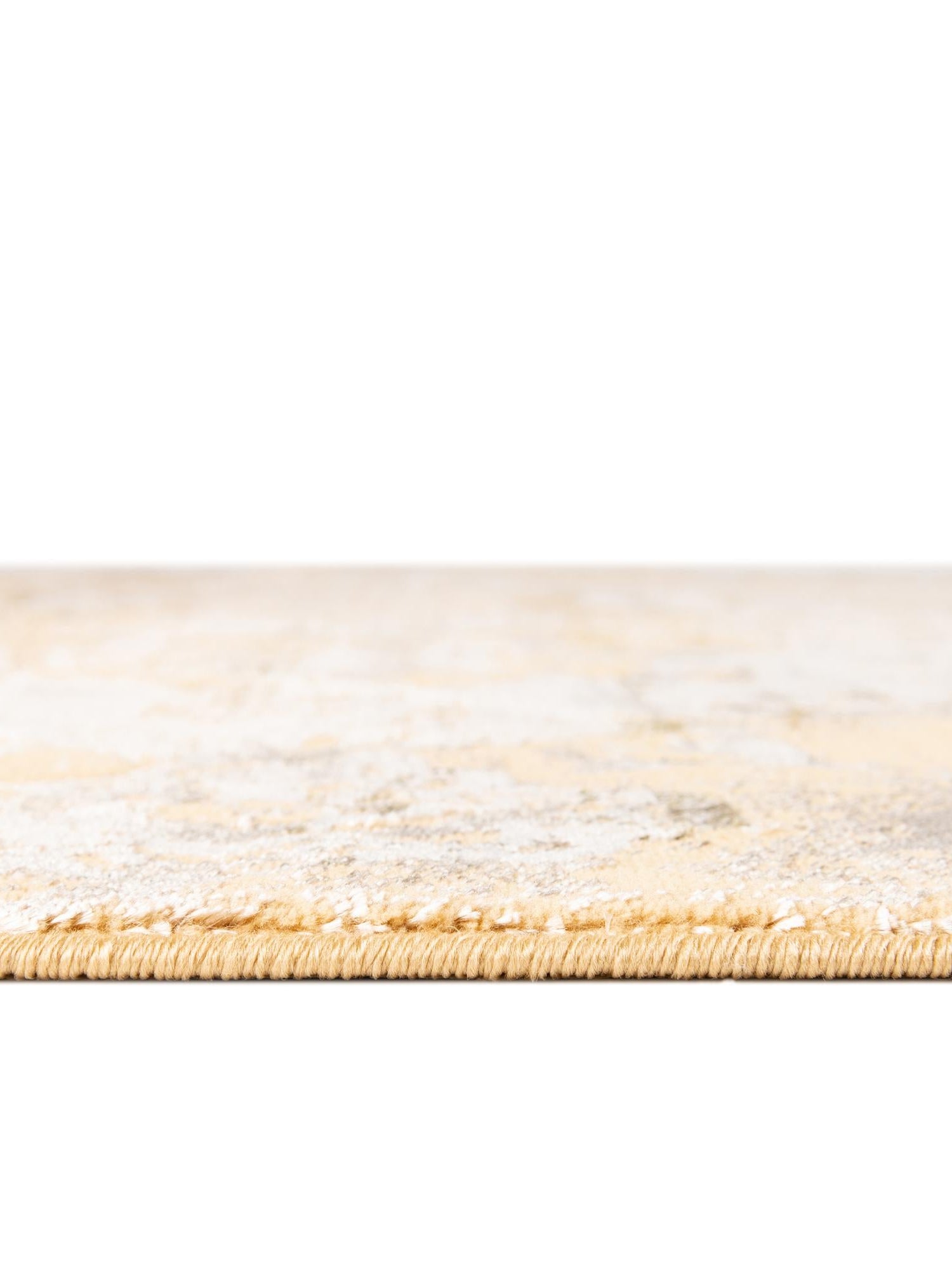 Yellow 7' 10 x 10' Highbury Oval Area Rug 60% Polypropylene & 40% Polyester With Jute Backing Vintage Distressed Traditional Carpet for Sale at Rug Engine
