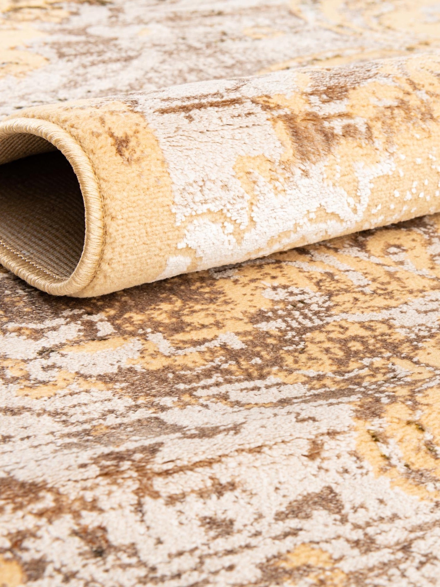 Yellow 7' 10 x 10' Highbury Oval Area Rug 60% Polypropylene & 40% Polyester With Jute Backing Vintage Distressed Traditional Carpet for Sale at Rug Engine