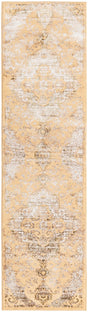 Yellow 2' x 8' Highbury Runner Area Rug 60% Polypropylene & 40% Polyester With Jute Backing Vintage Distressed Traditional Carpet for Sale at Rug Engine