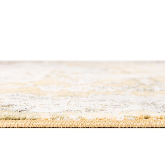 Yellow 2' x 9' 10 Highbury Runner Area Rug 60% Polypropylene & 40% Polyester With Jute Backing Vintage Distressed Traditional Carpet for Sale at Rug Engine