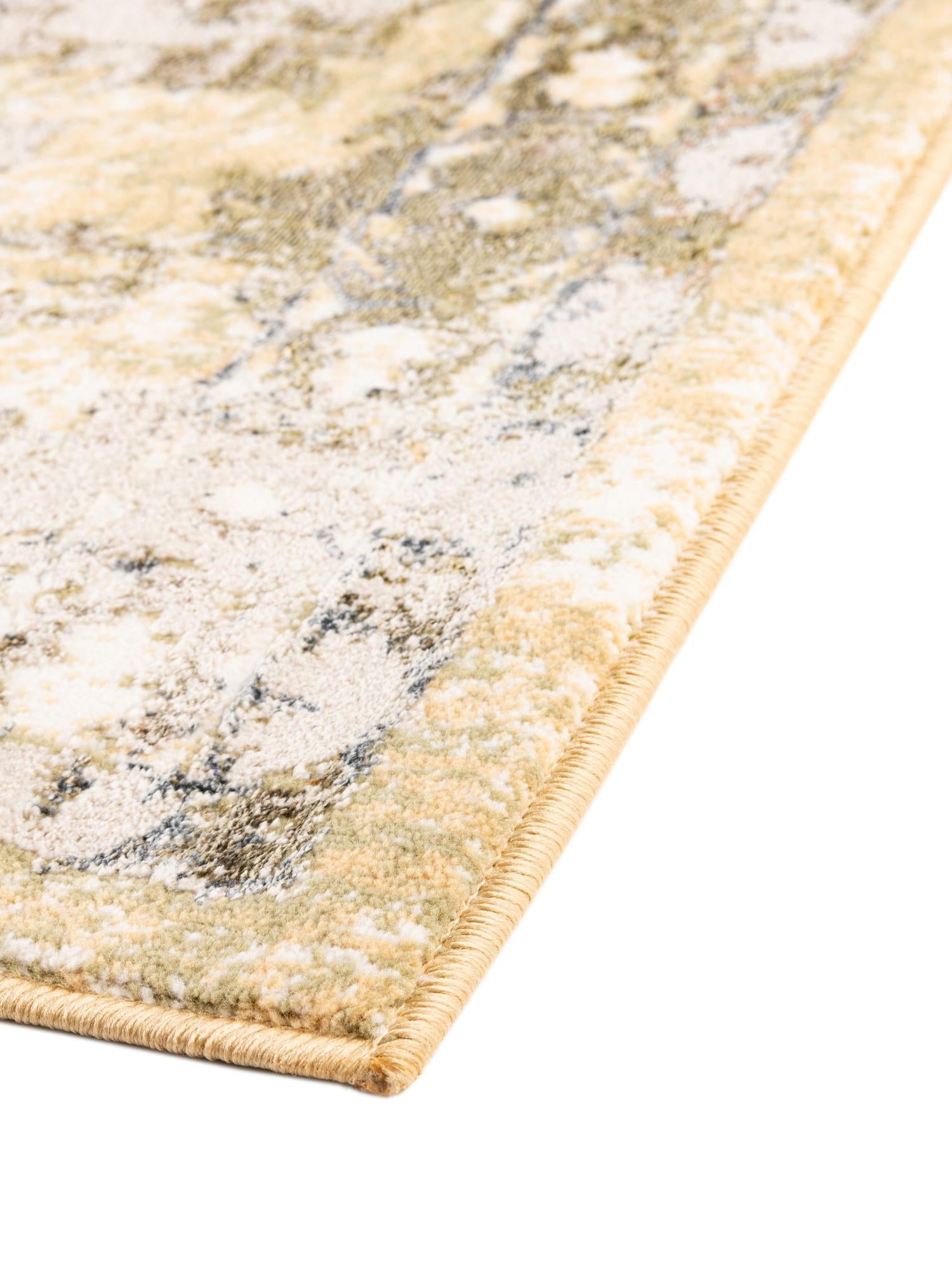 Yellow 2' x 8' Highbury Runner Area Rug 60% Polypropylene & 40% Polyester With Jute Backing Vintage Distressed Traditional Carpet for Sale at Rug Engine