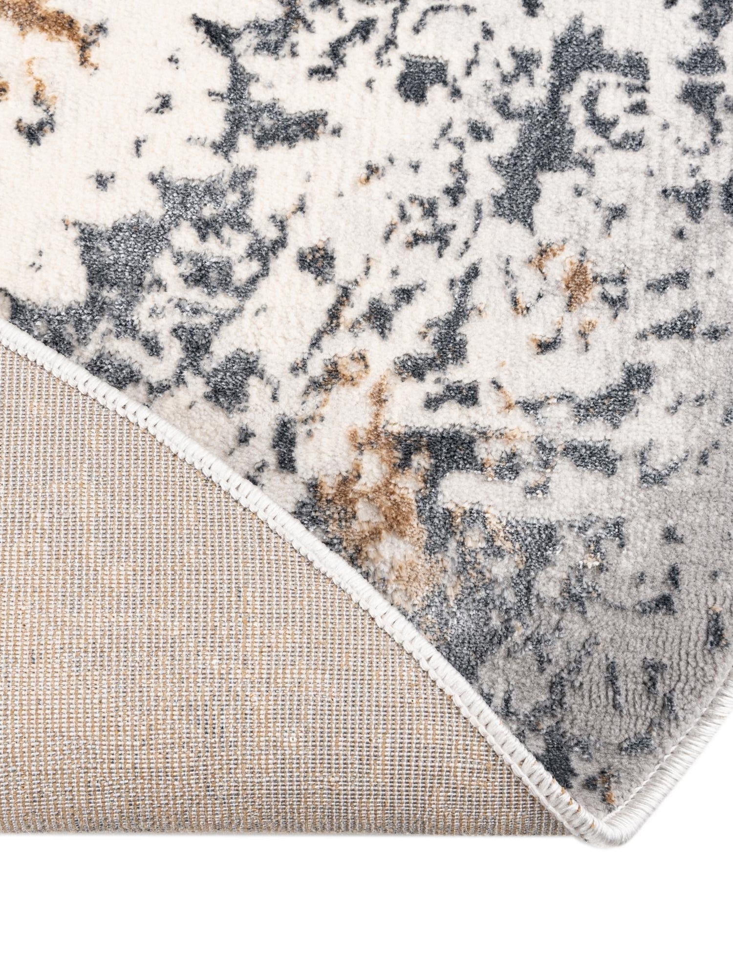 Ivory Gray 5' 3 x 8' Highbury Oval Area Rug 60% Polypropylene & 40% Polyester With Jute Backing Vintage Distressed Traditional Carpet for Sale at Rug Engine