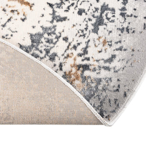 Ivory Gray 5' 3 x 8' Highbury Oval Area Rug 60% Polypropylene & 40% Polyester With Jute Backing Vintage Distressed Traditional Carpet for Sale at Rug Engine